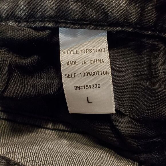 HEYSON Large Black Faded Ripped Distressed Booty Shorts - Picture 8 of 8